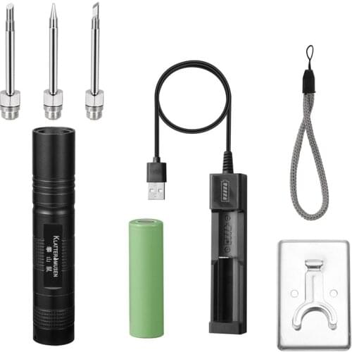 Luminous wireless soldering iron 510 interface soldering iron head usb outdoor portable battery soldering iron 18650 battery
