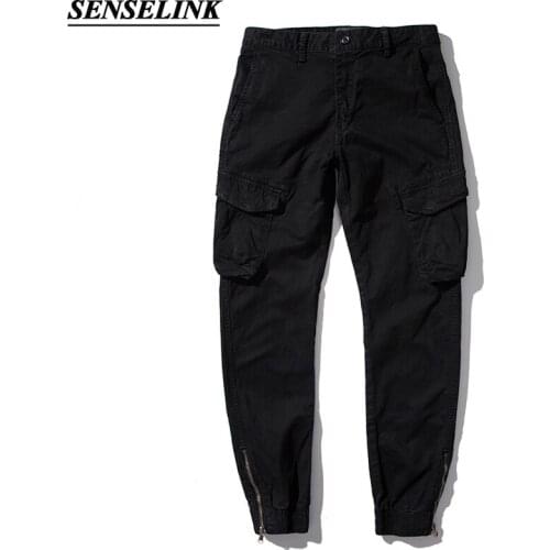 Smart casual Cargo Pants 28-38 Code Mens Spring summer Elastic Multiple Pocket Male Trousers Outdoor Fashion Men pant