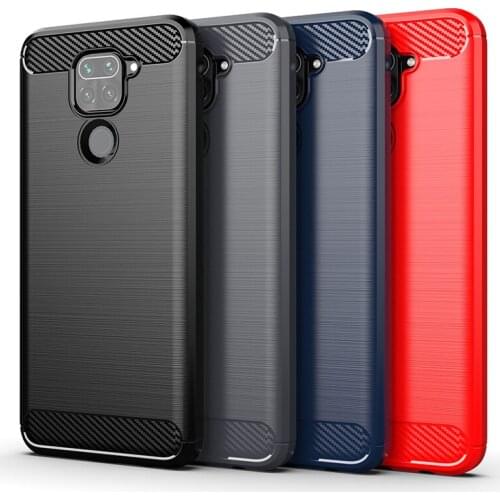 For Xiaomi Redmi Note 9 8 Pro Case Cover 8T 9S 10i 10T Pro Lite Anti-knock Bumper Soft TPU Carbon Fiber Phone Case Redmi Note 9T