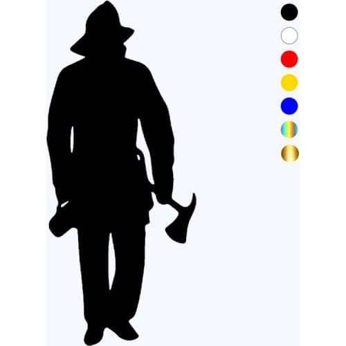 CK20830# Fireman Vinyl Decal Car Sticker Waterproof Auto Decors on Bumper Window Laptop