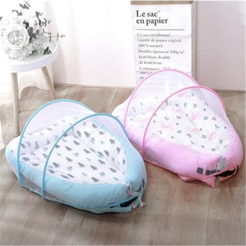Baby Crib In Bed Newborn Protection Mosquito Net With Portable Crib Infant Foldable Breathable Baby Sleeping Basket Sleep