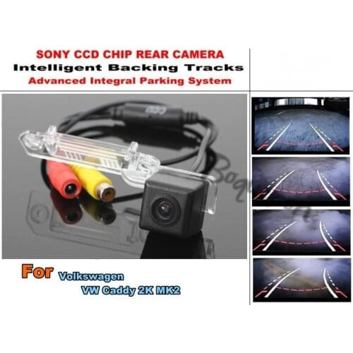 For Volkswagen VW Caddy 2K MK2 Car Reverse Camera Assistance Tracks Dynamic Tragectory Rear View Camera HD CCD Night Vision