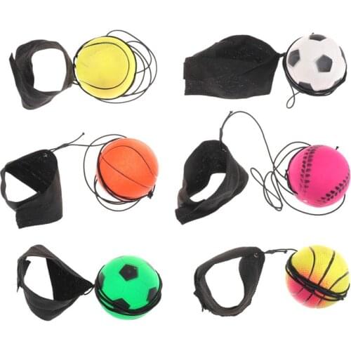 Elastic Rubber Ball For Wrist Exercise Hand Finger Stiffness Relief Wrist Bounce Ball Board Game Fun Bouncy Wrist Band Ball