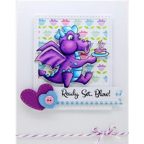 Ready.Set.Blow! & Dinosaur Clear Stamps for DIY Scrapbooking Craft Making Decoration Transparent Stempels New Silicone Seal