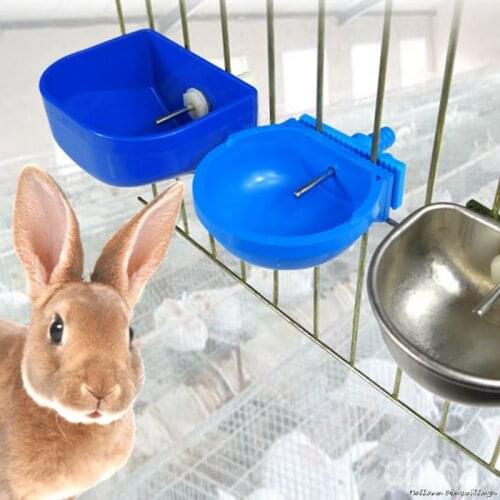 Stainless Steel Rabbit Water Bowl Farm Rabbit Automatic Drinker Rabbit cage fix cup Raising Fox Mink Drinking Bowl 1 Pc