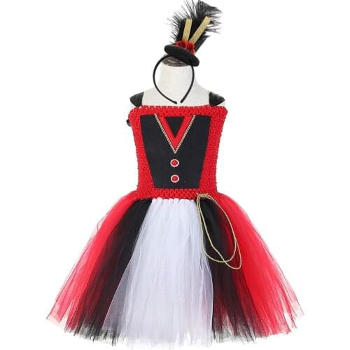 1 Set Circus Ringmaster Costume Kid Holiday Halloween Performance Dress Up Clothes Toddler Girls Nutcracker Birthday Party Dress