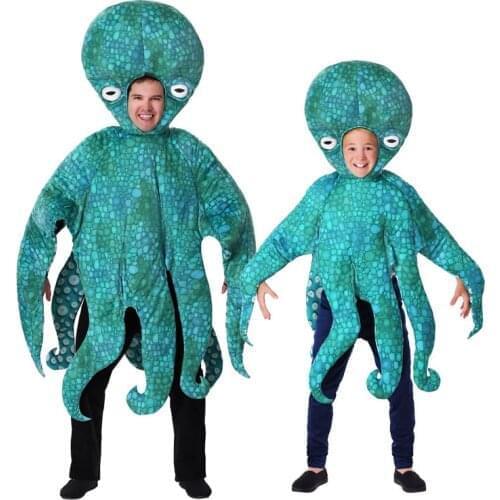 Halloween childrens day stage performance show adult children marine life animal deep sea color changing octopus costume