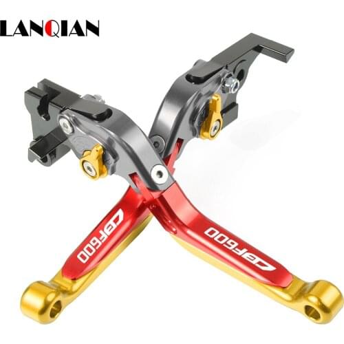 Motorcycle Accessories CNC Adjustable Brake Clutch Levers With LOGO For HONDA CBF600 CBF 600 2006 2007