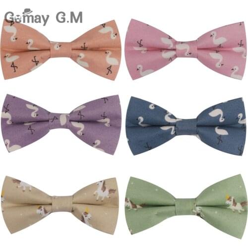 Cartoon Men Bowtie Cotton Shirts Bow Tie For Men Business Wedding Bowknot Adult Print Bow Ties Vestidos Gravata Borboleta