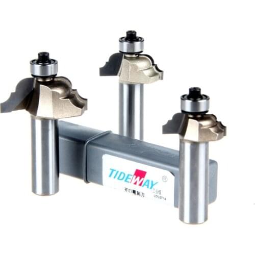 1/2*3/8 Roman Ogee Router Bit Set Carbide End Mills Cutter Chamfering Woodworking Router Bits Milling Cutter Tideway 2892