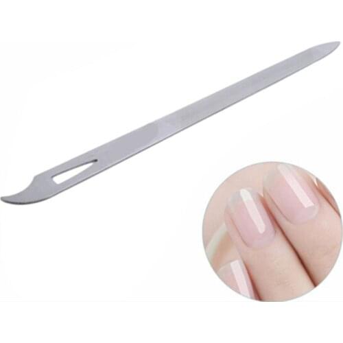 Nail Art File Rod Stainless Steel Double Sides Buffer Grinding Finger Cuticle Remover Polish Acrylic Manicure Pedicure Tools