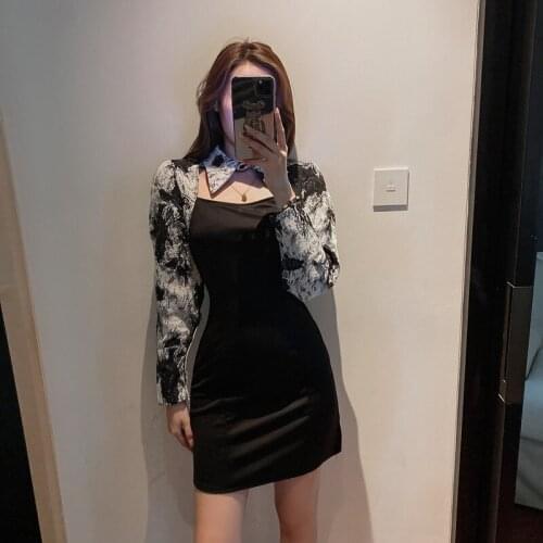 New Spring Girls Dress Women Print Long Sleeve Womens Dresses Female Dress Vintage Dress Party Robe Femme Vestido Autumn