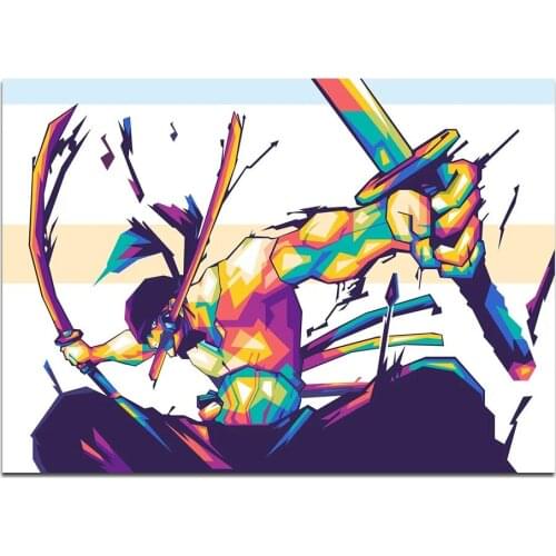 Canvas Poster RORONOA ZORO POP ART Wall Art Painting Posters and Prints Nordic Wall Pictures for Home Decor