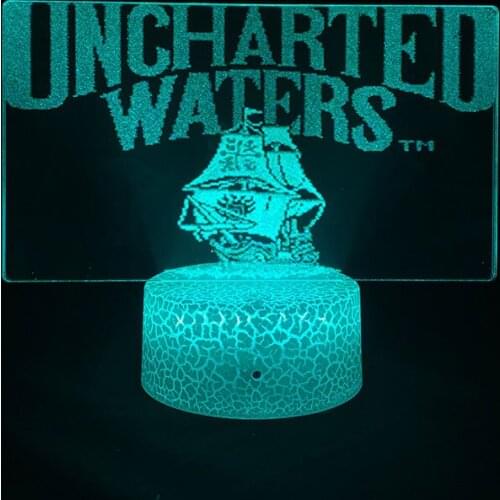 LED 3D Nightlight Picture Lamp Uncharted Waters Bluetooth Speaker with Remote Light Room Decoration Teenager Game Fans