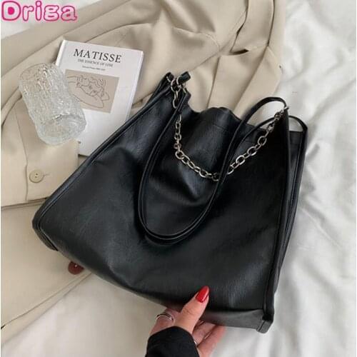 Driga Large Capacity Female Handbags Solid Chain Shoulder Bags Bucket Crossbody Bag For Women 2021 Female Brand Bags And Purses