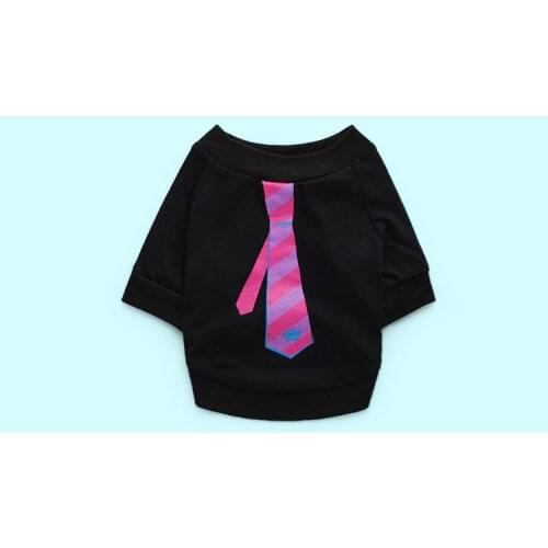 1pcs dogs cats fashion cute fake tie t shirt clothes pet dog cat spring summer vest costume puppy t shirts clothing XS-L
