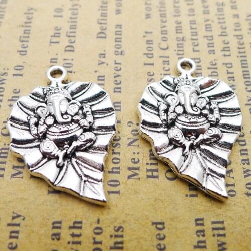 10 Pieces 18*25mm Antique Silver Color Mixed Alloy Elephant Wicca Charms Pendant Accessory For DIY Jewelry Making