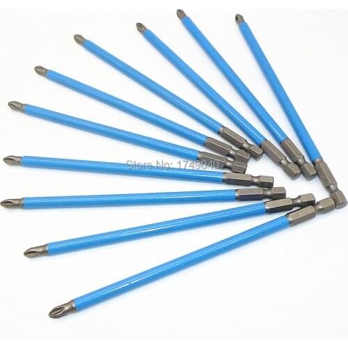 10pcs Antislip Phillips Screwdriver Bits Tools Set 150mm Quick Release 1/4" Hex Shank Magnetic PH2 Impact Screw Driver Bit