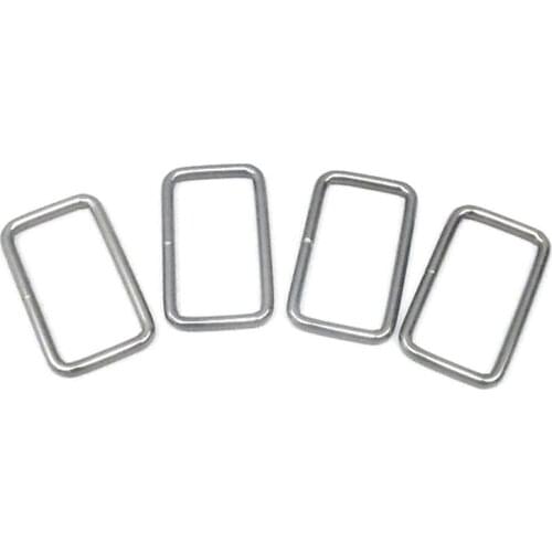 100 Gunmetal 1.5 Inch (38mm) Metal Rectangle Rings