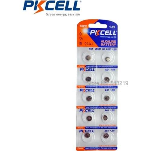 1000Pcs/100Card G1 Button Batteries 13mAh AG1 LR621 Alkaline LR60 SR621 SR621SW 164 364A 364 Battery For Remote Control Bullets