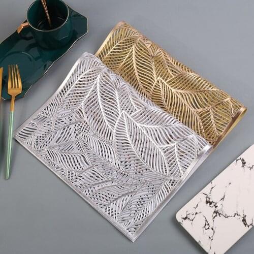 2/4/6pcs Coffee Tableware Pad Modern Heat Resistant Non-slip Leaves Pattern Cup Mats Dining Table Decoration Kitchen Accessories