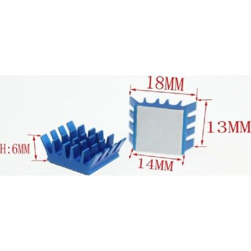 200pcs Gdstime Good Quality with 3M Tape Blue X-8 Aluminum Heatsink 1mm Heat Conductive Tape for CPU VGA PS IC Chipset wholesale