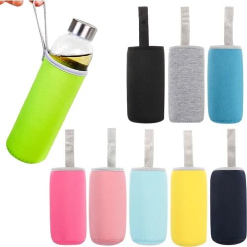280/360/420ML Hot Sleeve Bag Carrier Water Bottle Cover Insulation Bottal Sets Neoprene Pouch Solid Color Sport Camping Tools