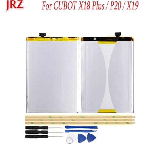 JRZ For Cubot P20 X18 Plus Battery 4000mAh High Capacity Replacement Accessory Accumulators For Cubot X19 Battery + Tools