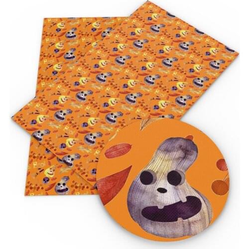 David accessories 20*33cm ordinary halloween Faux Synthetic Leather Fabric for Bows Leather Sheets DIY Handmade Materials,c11775