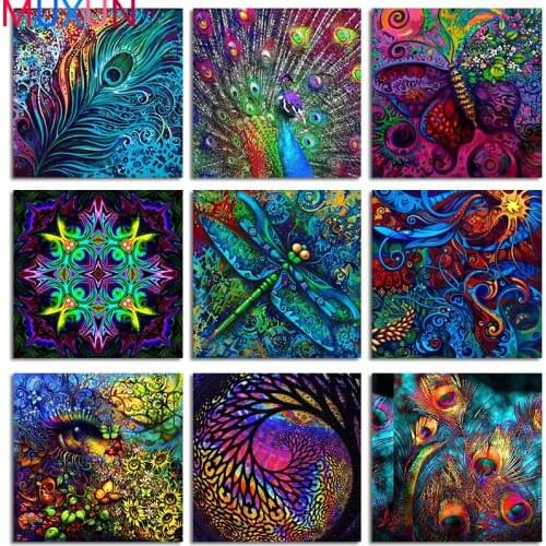 MUXUN 5D DIY Diamond Painting Full Square Cross Stitch Dragonfly Art Embroidery Mosaic Sale Hobby Gift Bead Picture Kit A90013