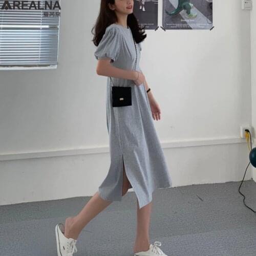 AREALNA Summer Cotton Dresses