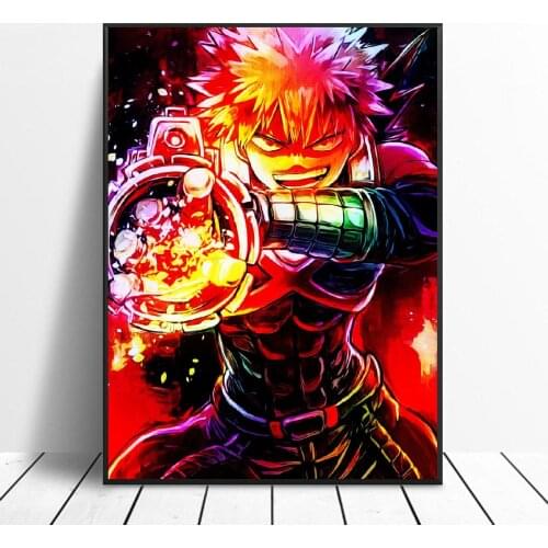 Bakugou Katsuki Canvas Painting Art Print Poster Picture Wall Modern Minimalist Bedroom Living Room Decoration