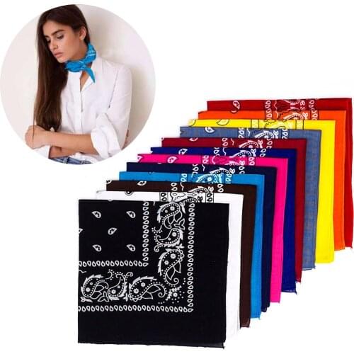 12Pc Newest 100% Cotton Hip-Hop Bandana For Man Female Head Scarf Scarves Wristband Vintage Pocket Towel Hot selling 20Jun4