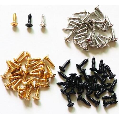 Free shipping guitar pickguard screws 30pcs bass scratchplate screws used for jack plate and control plates