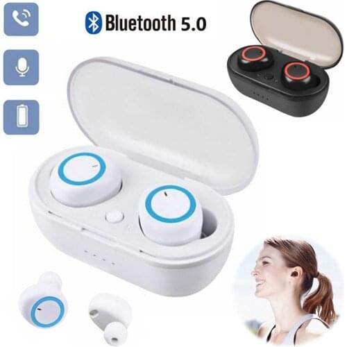 Bluetooth Earphones Wireless Headset Stereo Noise Cancelling TWS Twins Earbuds with Mic Charging Box for iPhone Android Phone