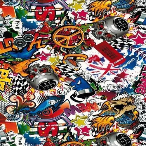 CSCY9095 0.5mX20m hydrographic film cartoon bomb water transfer film