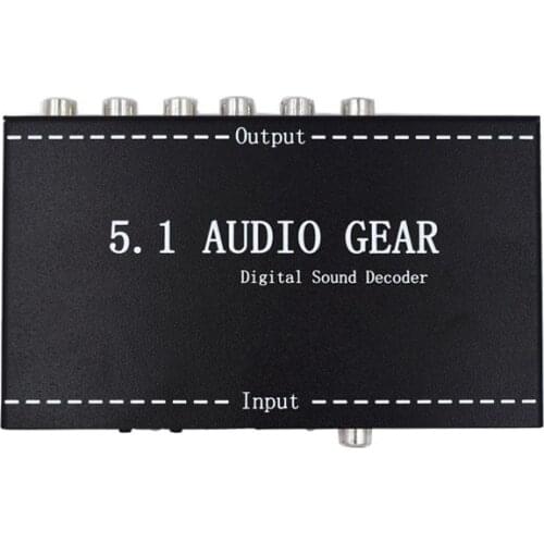 5.1 Audio Gear Digital Sound Decoder Converter DTS/AC3 to 5.1CH Analog Audio With Extra USB Input For DVD Mobile phone