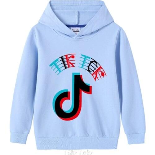 Tik Tok Baby Kids hoodie Long Sleeve Sports Hoodies Sweatshirts Girls Cartoon Tik Tok Print Hoodie Children Pullover