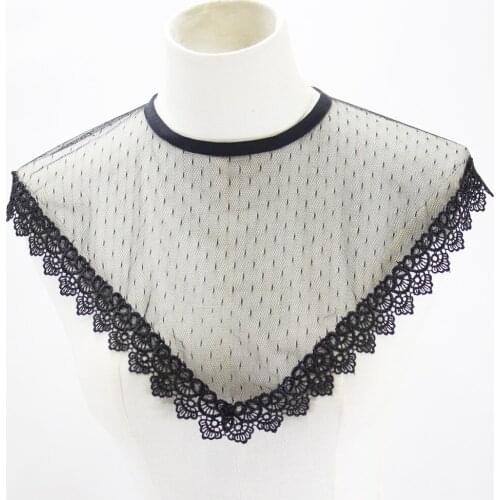 Adult Mesh Black Fake Collars for Women Elegant Suits Dress False Collars Neckwear Detachable Collar Clothing Accessories