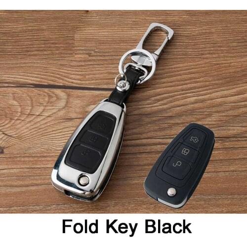 Leather Car Styling Key Cover Case For Ford Focus 2 3 ST Mondeo Kuga Fiesta Ecosport Ranger Escape Key Case For Ford Key Cover