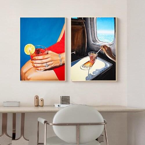 Girl Sitting Pretty Art Print Retro Mid Century Mad Men Painting Poster Vintage Green Scotch Airplane Wall Picture Home Decor