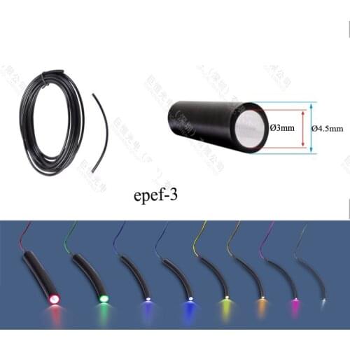 Hot sale 3-mm free shipping end glow MMA plastic fiber optic cable for Lighting decoration