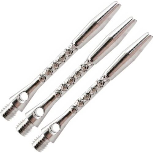 Fox Smiling 3/6PCS Sliver Black Darts Shafts Aluminium 45mm 2BA Dart Shaft For Professional Darts Nice Dart Shafts Accessories
