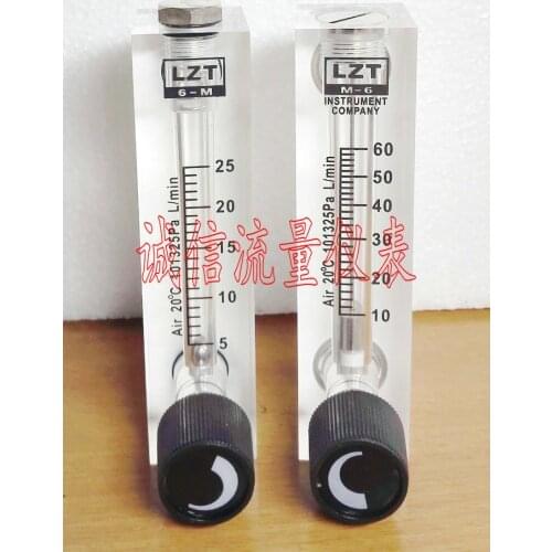 LZT-6T adjustable panel air flowmeter 10-60L/min liter/minute small panel air flowmeter