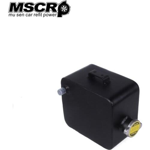 MSCRP 2.5L Litre Polished Alloy Header Expansion Water Tank & Cap WATER HEADER TANK Coolant Overflow Tank Reservoir Kit