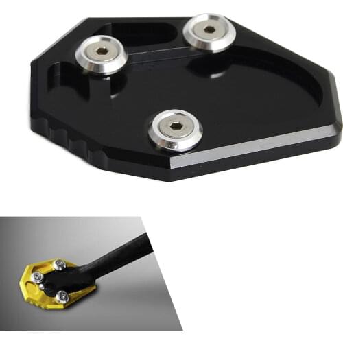 Motorcycle CNC Kickstand Side Stand Pad For Yamaha MT07 2014-2015 FZ6 S2 2004-2009 FZ6R XJ6 ABS 2009-2015