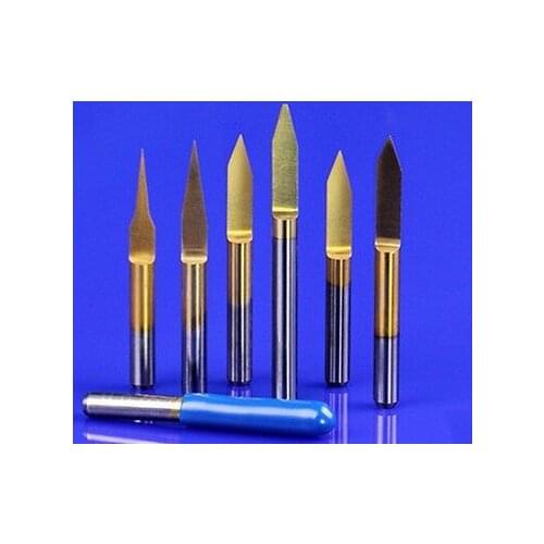 Coating 10 Degree 3.175*0.3mm Flat bottom knife CNC Machine Milling Cutter Bits PVC Acrylic wood cutter Engraving Machine Tool