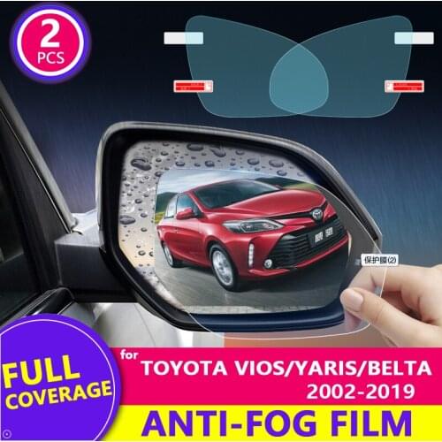 Full Cover Anti Fog Rainproof Film for Toyota Vios Yaris Belta Soluna 2002~2019 xp40 xp90 xp150 Rearview Mirror Protective Film