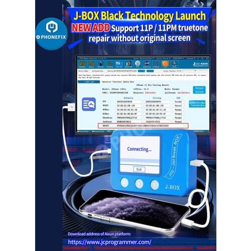 J BOX jail break box jcid Programmer for bypass ID & icloud Password on iOS device for iphone ipad Check wifi bluetooth address
