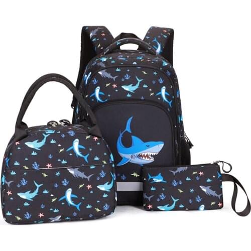 School Bags for Boys Schoolbag Cartoon Dinosaur Printing School Backpack Set Rucksack Bagpack Kids Satchel Book Bags Mochila
